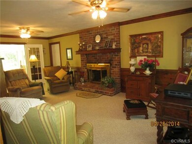 Splendid great room featuring masonry fireplace, w