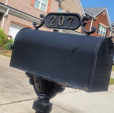 Exterior view of a downspout