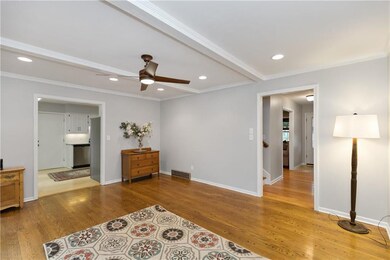 Hearth room open to the kitchen, backyard and fron