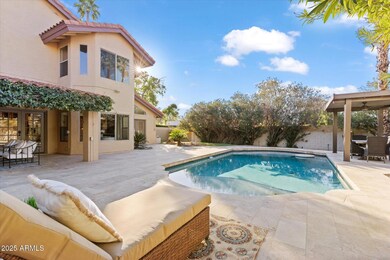 Saltwater Pool with Travertine Decking