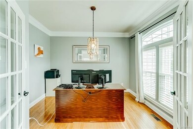 Idyllic home office with French doors to close out