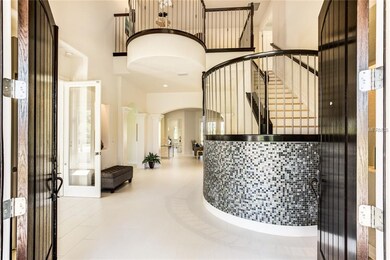 Double Wood Door Entry