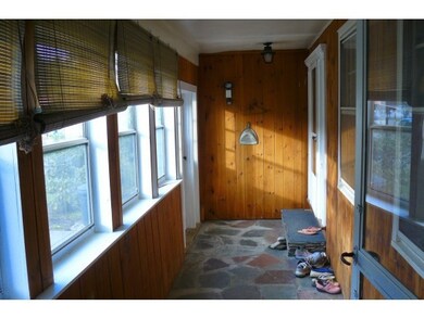 Enclosed porch, slate floor