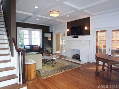 Living Room - High coffered ceilings
