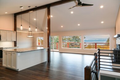Open living room and kitchen