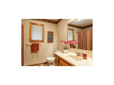 Roomy full bath at the end of the hall.  With show