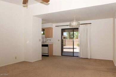 Vaulted living room.
