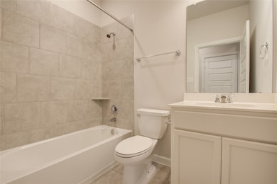 Full bathroom downstairs for secondary bedroom