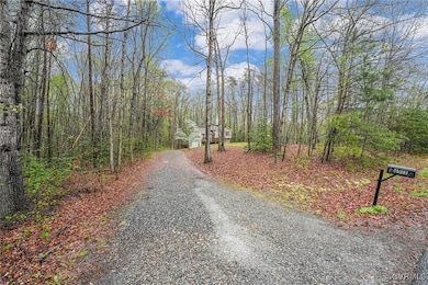 View of street featuring driveway and a forest vie