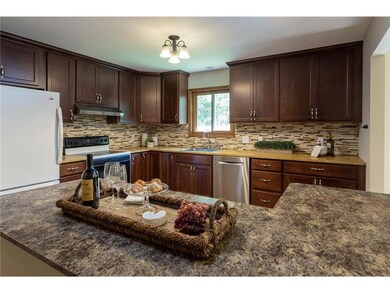 View of kitchen from living room