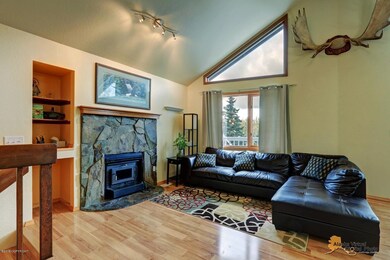 Vaulted living room