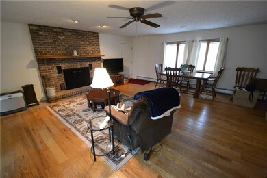 Huge family room with hardwood floors
