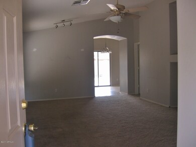 living room looking through to back door