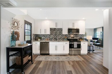 Kitchen has all new cabinets.