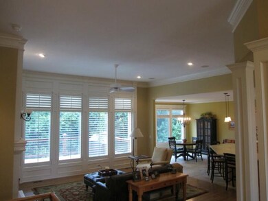Open Great  Room connects to the Dining Room, Kitc
