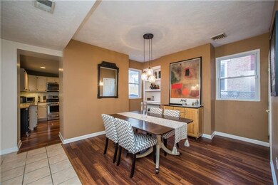 The dining room is also nicely sized (measuring 15