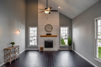 Great room with soaring ceilings.