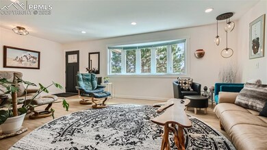 Living room with new Pella bay window.