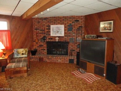 Wood burning fireplace in the addition area of the home