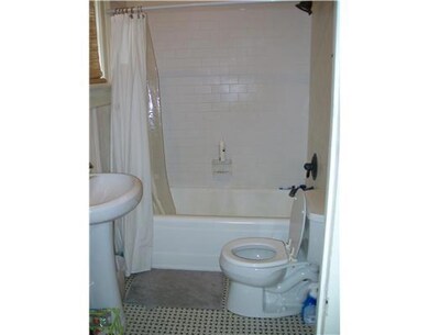 Bath. Renovated bath with subway tile tub surround