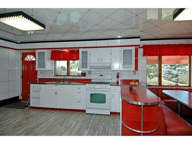 Kitchen. Large lovely Retro style kitchen with Car