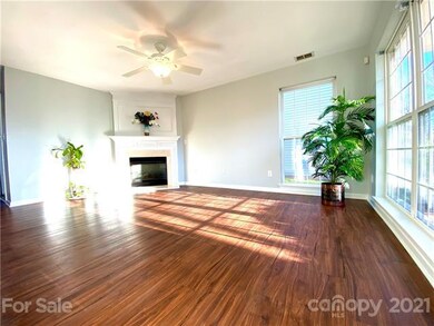 Large living room with gas fireplace