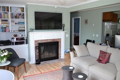 Wood burning fireplace with built in...