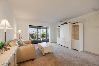 Living room with light colored carpet