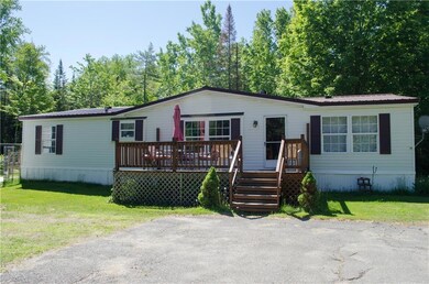 Front of home with deck
