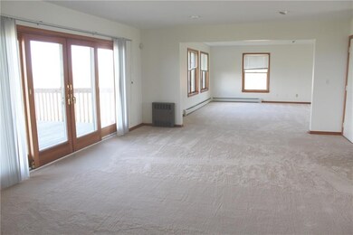 An expansive view of the family room and on to the