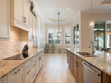 View into the dining room from the gourmet kitchen