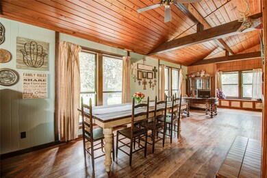looking at the dining room from the kitchen