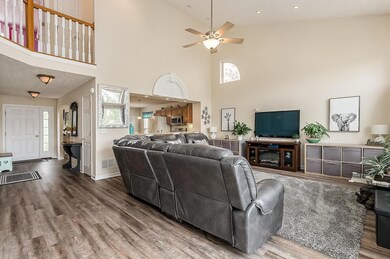 Great Room with Foyer view