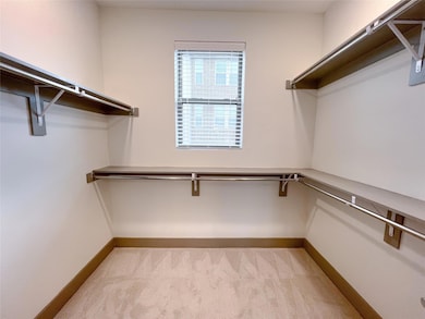 Spacious closet featuring carpet