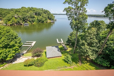 Bird's eye view of a nearby body of water