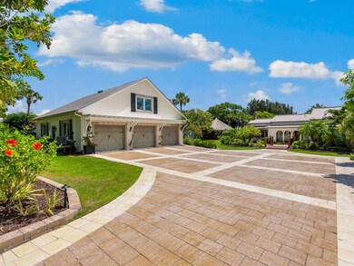 Private gated driveway with large motor court