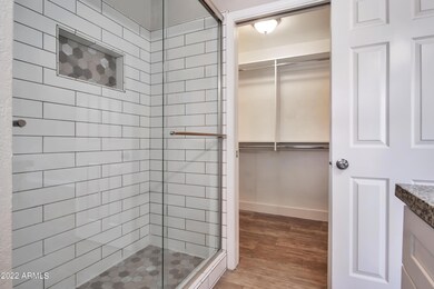 master shower & closet