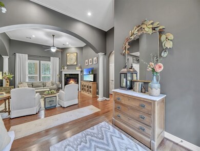 Welcoming entry! Beautiful wood floors with steps