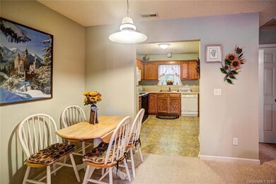 Dining area with four piece dining table included