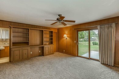 Family room has nice built ins and has a convenien
