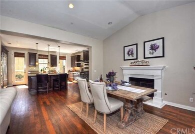 The Great Room with Stone Fireplace Opens into the