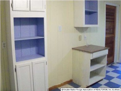 The kitchen has some additional built-in cabinetry