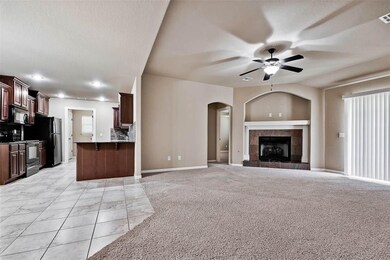 Tiled kitchen and dining room. Comes with refrigerator, dishwasher, built in microwave, range and garbage disposal.