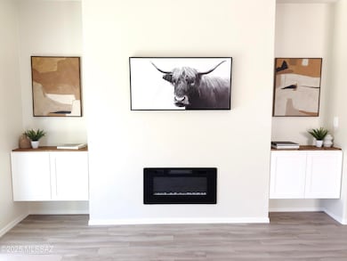 Built-in Electric Fireplace!