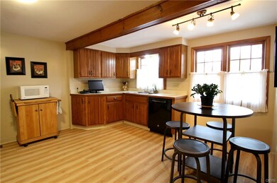 This spacious kitchen is light and bright througho