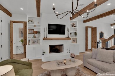 Living room fireplace