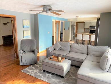 View form the family room into the kitchen (dining