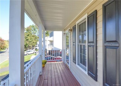 Freshly painted porch