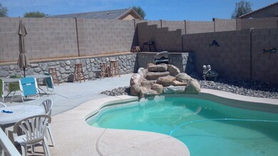 pool and waterfall