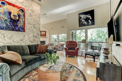 Den or flex space as you come up the stairs from the entry. Windows overlook 2nd story deck & golf course